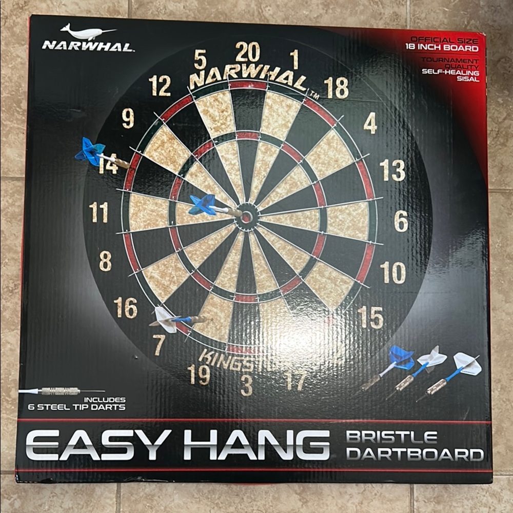 White and Black Outdoor Dartboard Game Set